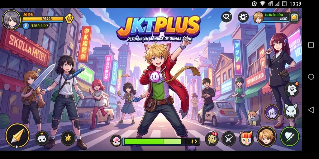Tampilan menarik dari gameplay JKTPLUS yang penuh warna dan dinamis.