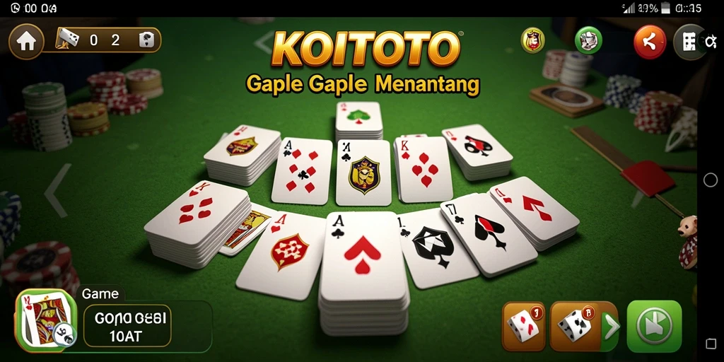 Tampilan gameplay Gaple yang mendebarkan di KOITOTO.