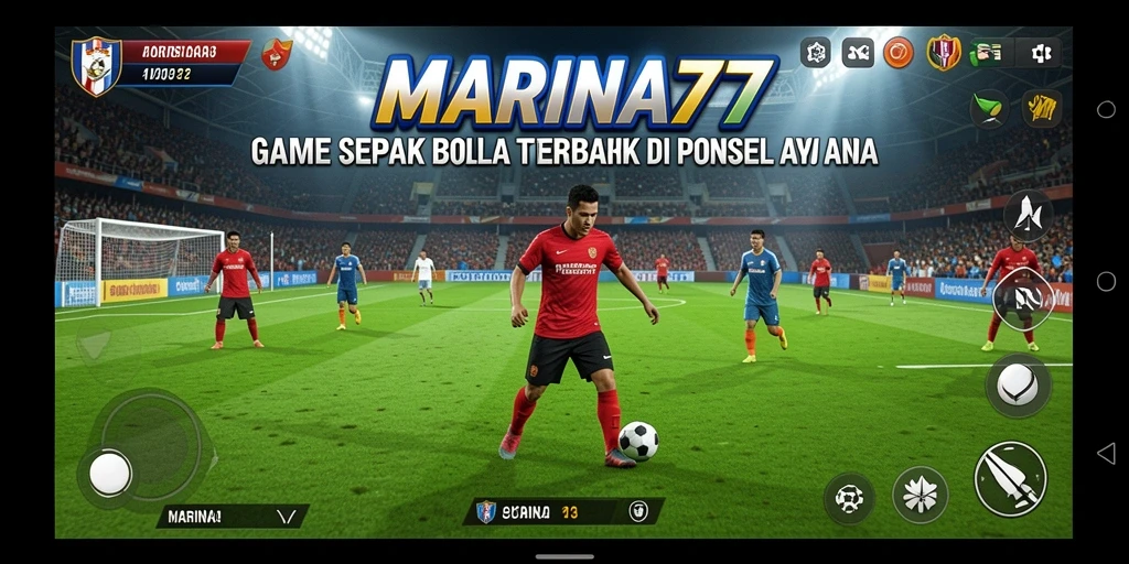 Tampilan menarik dari gameplay MARINA77 dengan aksi sepak bola yang seru.