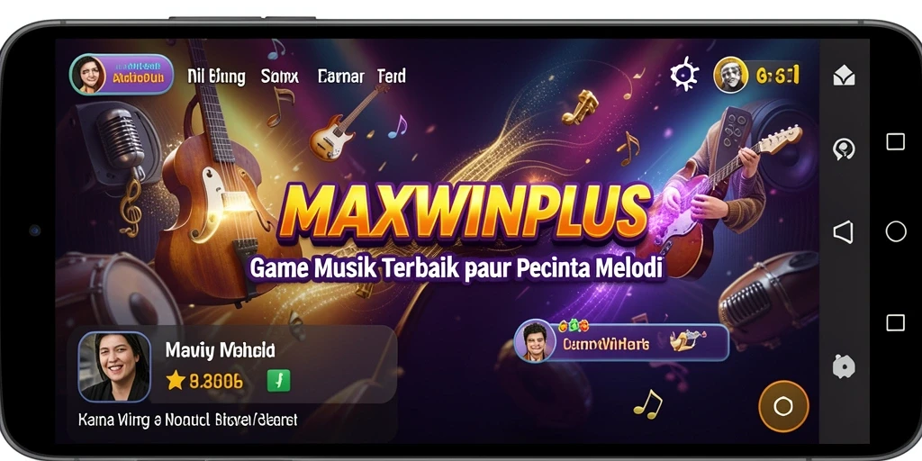 Tampilan gameplay MAXWINPLUS yang menampilkan keseruan bermain musik.